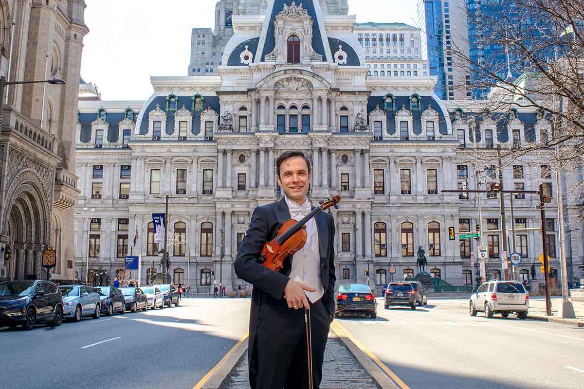 Busy concertmaster/violinist balances life in Philadelphia and Italy